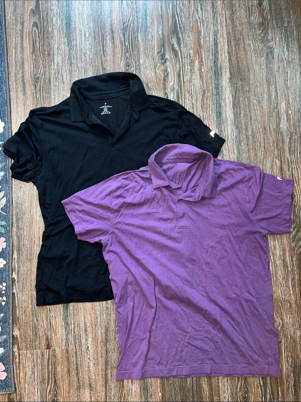 Fabletics Men's Polo Bundle in Black and Purple